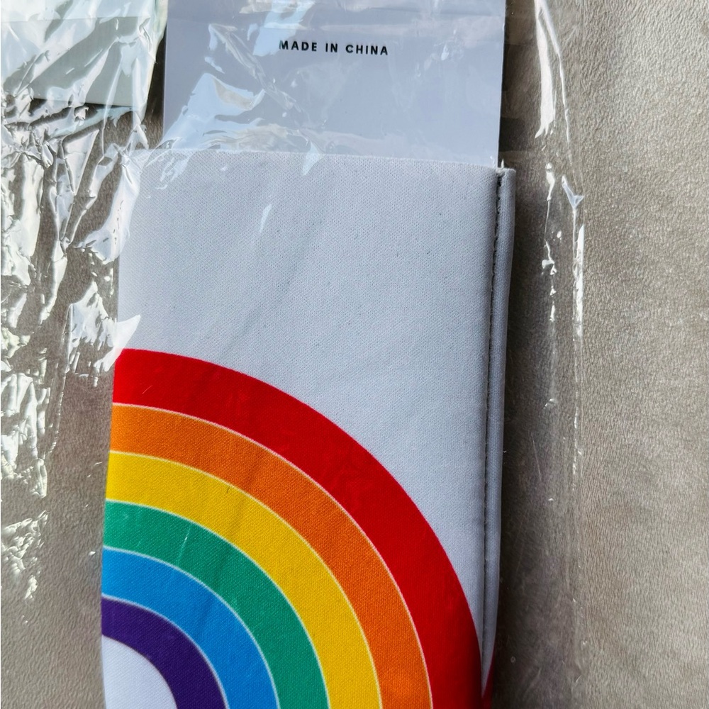 💚💚💚 JEEP 2piece set:Love is Love White w/rainbow color straps CanvasTote Bag - Picture 8 of 8